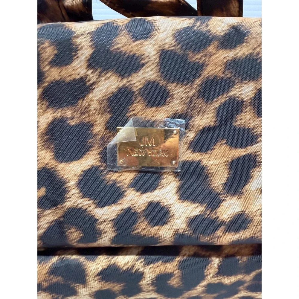 Joy Mangano Set of 3 Better Beauty Case Leopard w/ BONUS JEWELRY CASE HOLDER